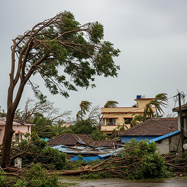 In case of cyclones, earthquakes, storms, etc